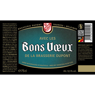 5410702000010 Bons Voeux - 75cl Bottle conditioned beer  Sticker Front